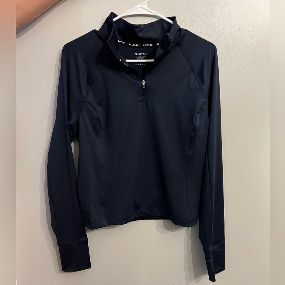 Peloton Mens Blue Half Zip zip Work out Sweater Size MEDIUM